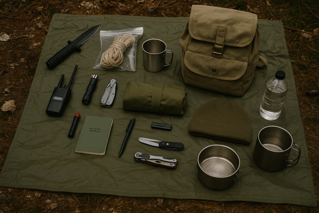 Équipement de survie en forêt