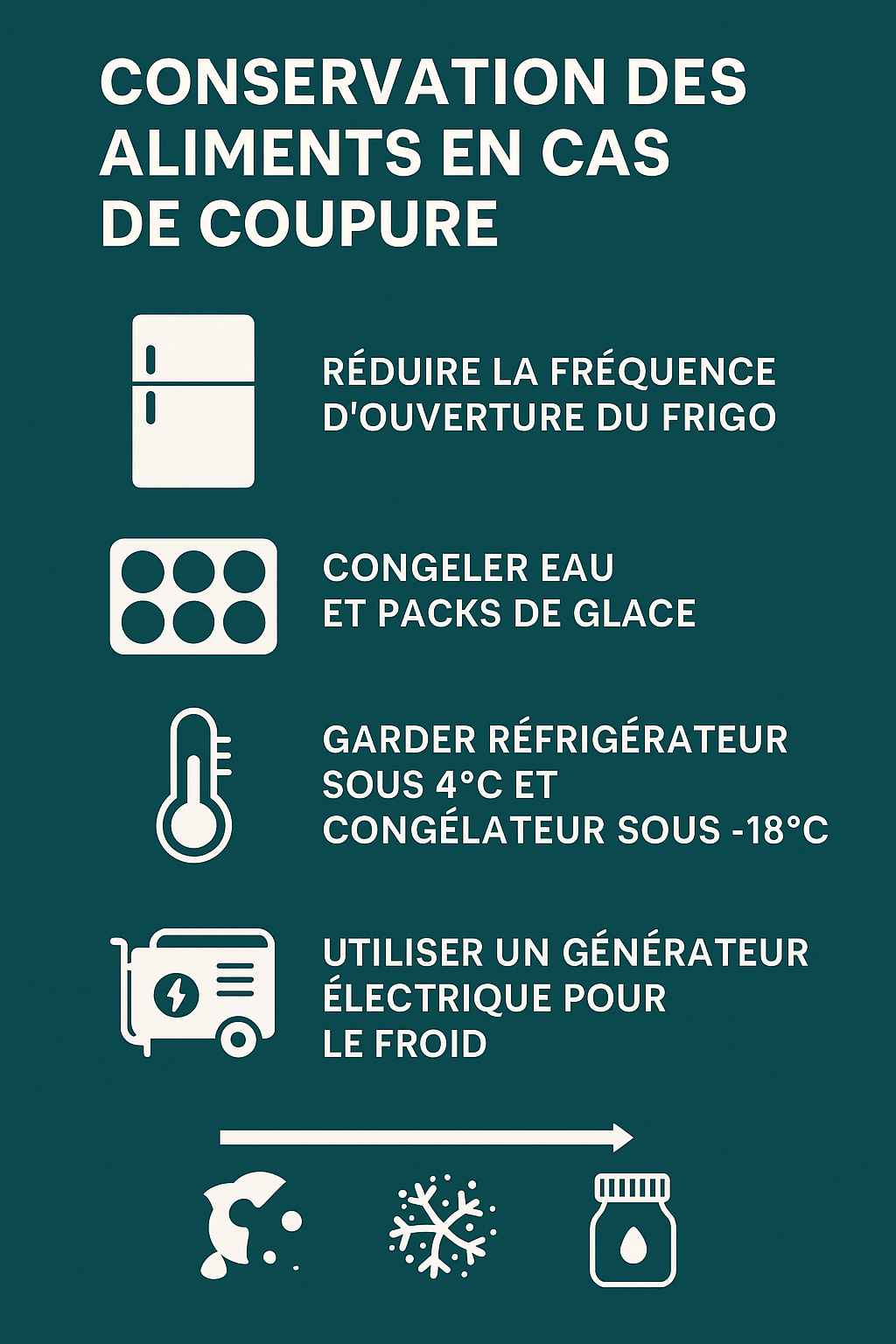 Conservation des aliments en cas de coupure