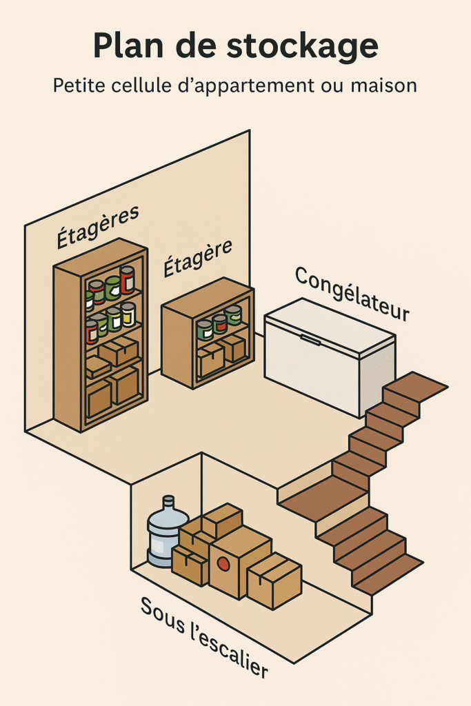 Plan de stockage pour cave domestique