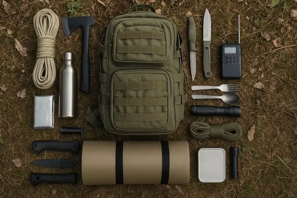 Matériel de survie en forêt