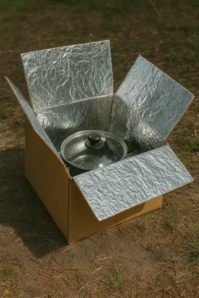 Comment fabriquer four solaire pour cuisiner situation survie