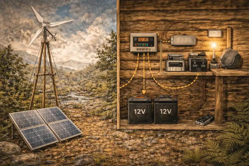 Schéma d'un système d'énergie éolienne domestique