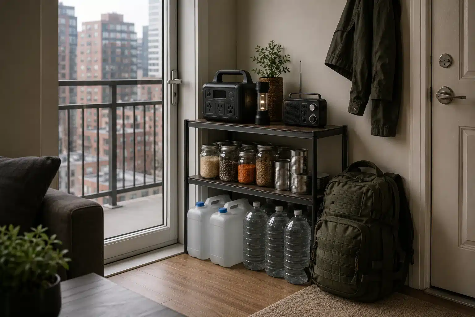 Préparatif d'urgence en cas de crise dans un appartement