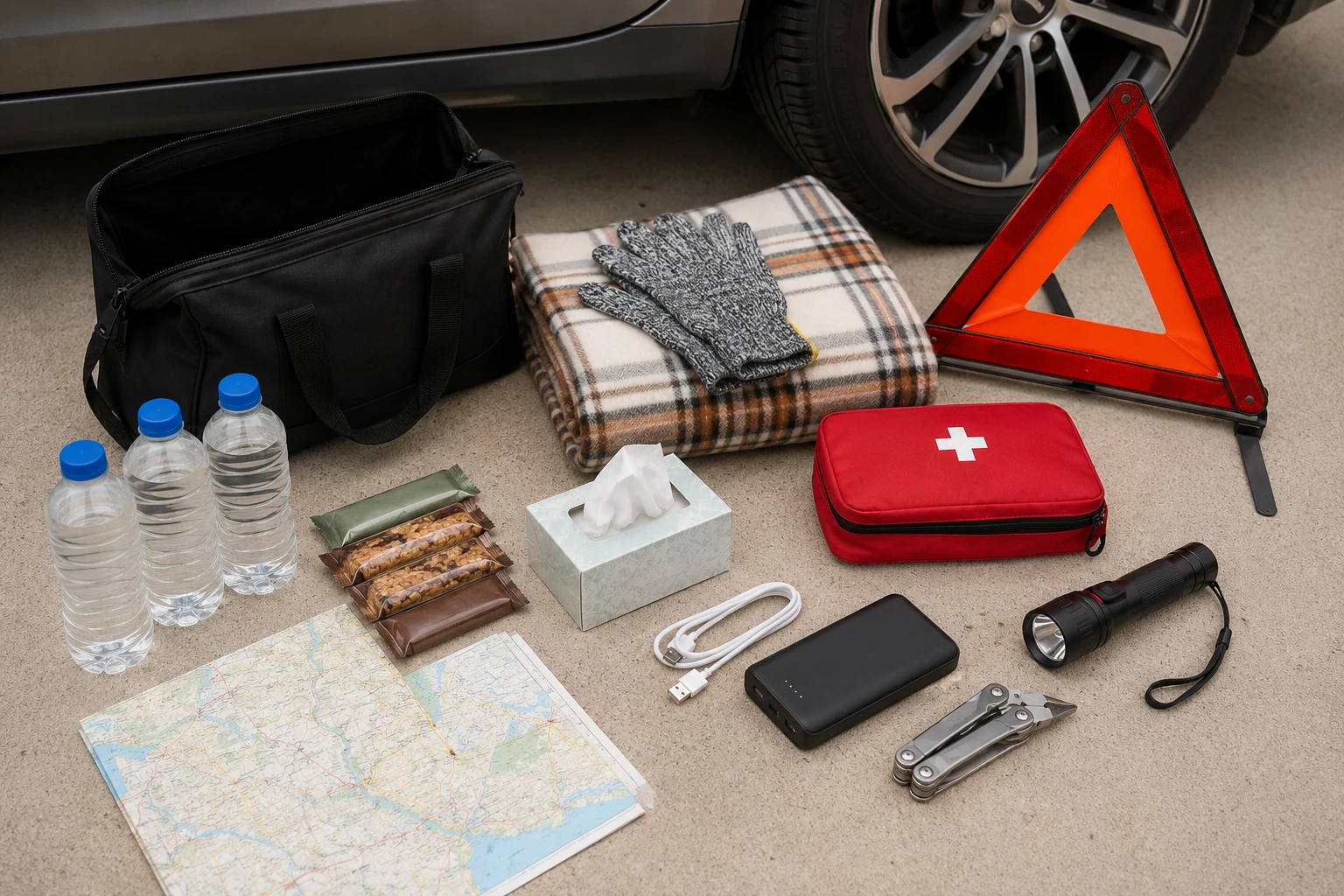 Essentiel survivaliste pour automobile